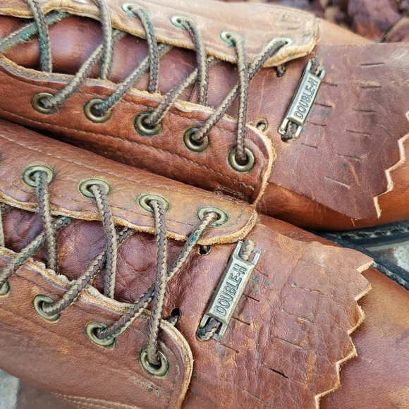 Double H Women's Tan Leather Combat Boots - Picture 9 of 16